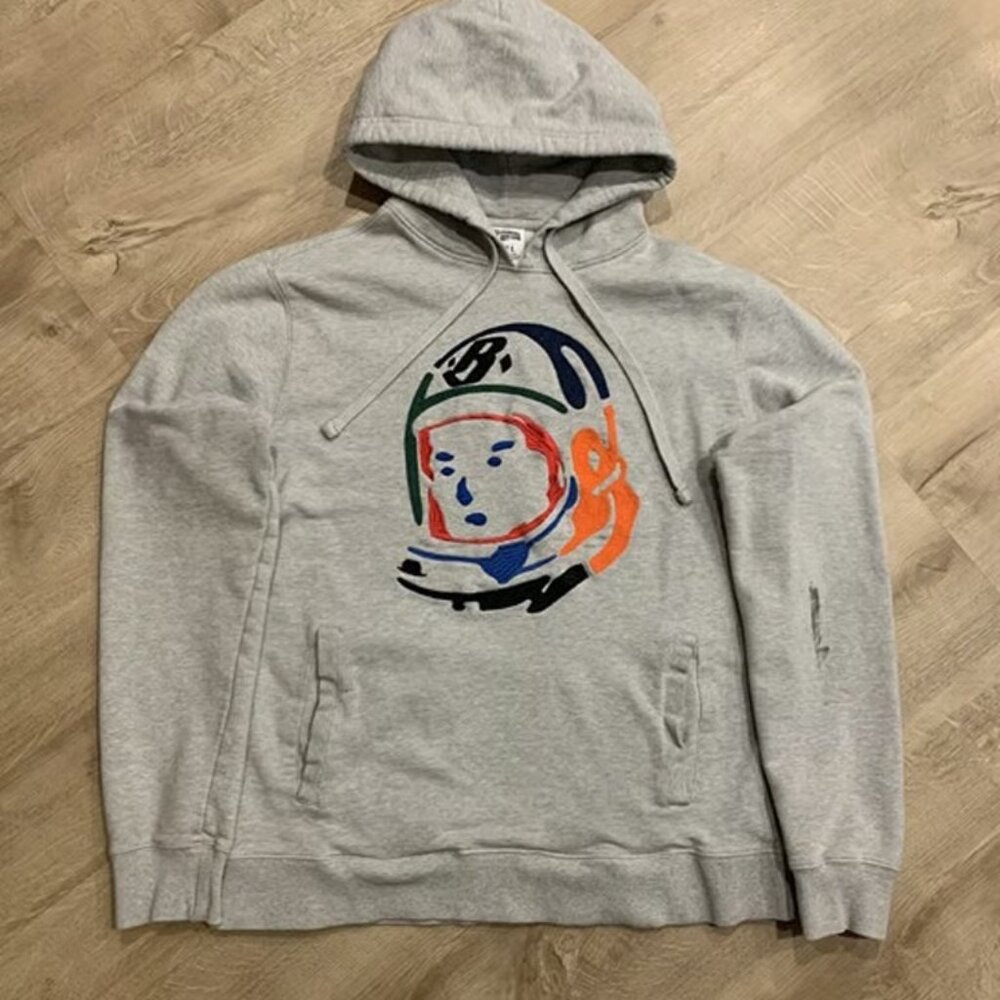 Billionaire Boys Club Hoodie Astronaut Embroidered Men's Large L Gray Sweatshirt - Picture 1 of 4